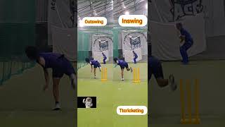 Inswing and outswing practice inswingbowling and outswingball fastbowling cricket [upl. by Yedok481]