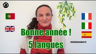 Vœux de bonne année en 5 langues  Français  Espagnol  Anglais  Portugais  Italien [upl. by Seraphina]