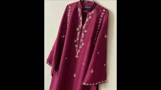 Beautiful Hand Embroidery DesignsHaath ki Karai Stylish Dress with Easy Hand Embroidery [upl. by Mell]