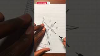 Epic Eight Pointed Star Drawing  Super Simple Shorts [upl. by Mattland]