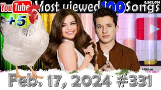 Most Viewed 100 Songs of all time on YouTube  17 Feb 2024 №331 [upl. by Stutsman403]