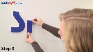 How to Install Dimensional Lettering on a wall [upl. by Aholah843]