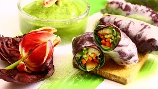 Jarné rolky s hráškovým pyré  Vegan [upl. by Alfreda]