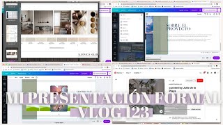 Decidí hacer mi presentación para proyectos de DiseñodeInteriores  Vlog 123 CANVA [upl. by Dunn]