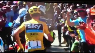 Froome sube Mont Ventoux corriendo [upl. by Coltson]