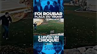 Apoiador do Trump eletrificou a placa e olha no que deu [upl. by Laiceps]