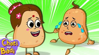 Aloo Kachaloo Beta Kahan Gaye The  Lalaji Ne Kela Khaaya  Hindi Nursery Rhymes chotiaurbadi [upl. by Luoar]