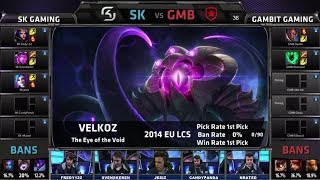 SK Gaming vs Gambit Gaming  Season 4 EU LCS Spring 2014 Week W10D1 G2  SK vs GMB Full game HD [upl. by Swainson]