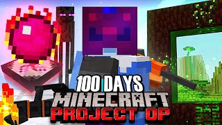 I Survived 100 Days in Project Overpowered Skyblock in Minecraft [upl. by Zimmermann8]