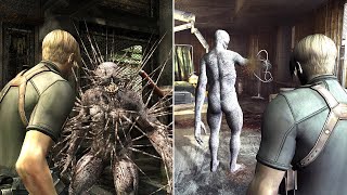 Resident Evil 4 Regenerator and Iron Maiden First Encounters 4K  Scary Moments in RE4 [upl. by Winograd84]