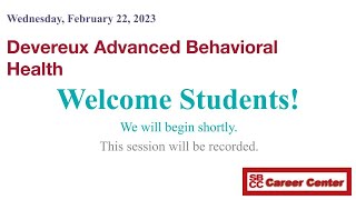 Devereux Advanced Behavioral Health  Information session [upl. by Rannug]