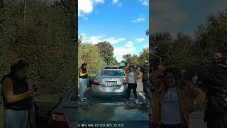 Watch the scammer’s reaction when he sees the dashcam [upl. by Nolahs]