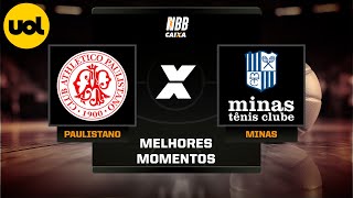 NBB CAIXA MELHORES MOMENTOS PAULISTANO 71 X 86 MINAS [upl. by Nipha398]