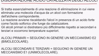 CORSO DI CHIMICA ORGANICA  LEZIONE 51 DI 61  REAZIONI DEGLI ALCOLI [upl. by Akyssej]