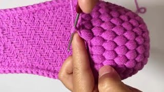 🔥🔥🔥 super easy crochet slippers  Örgü terlik myhobbyhome  Subtitles [upl. by Meir]