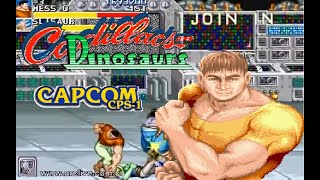 CPS1Cadillacs amp Dinosaurs Arcade  Mess OBradovich Hardest No Death Playthrough [upl. by Yboc]