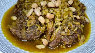 RECETTE AÏD ELDHA 2024✨🐑 COLLIER D’AGNEAU AUX RAISINS SECS OIGNONS CONFITS ET AMANDES GRILLÉES [upl. by Ahsilet]