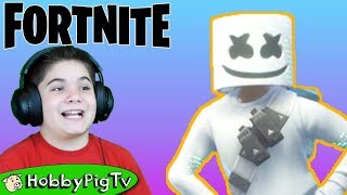 Fortnite NEW Marshmellow Skin with HobbyPigTV [upl. by Annasiul19]