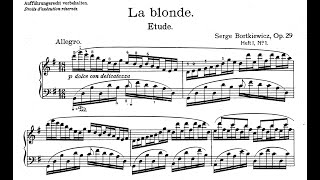 Bortkiewicz  Etude Op 29 No 1 quotLa blondequot Katsaris [upl. by Lenehc814]