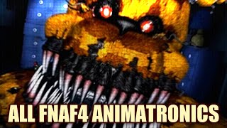 FNAF 4 All Animatronics  Nightmare Freddy [upl. by Etnod]