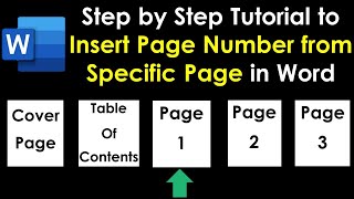 How to Start Page Numbering From a Specific Page in Word 2016 [upl. by Atolrac]