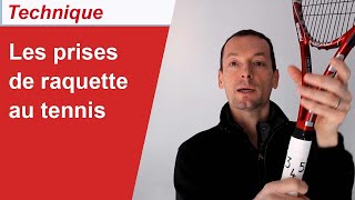 Les prises de raquette au tennis comment tenir sa raquette au tennis [upl. by Anaehs]