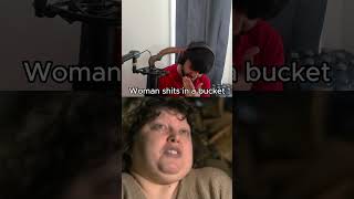 Woman shits in a bucket [upl. by Nathanson]