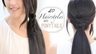 Easy everyday hairstyles with ponytails [upl. by Ojytteb]