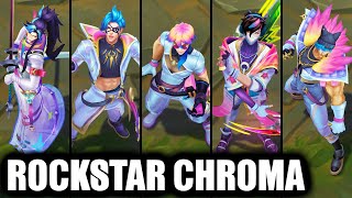 All Heartsteel Skins Exclusive Rockstar Event Chromas League of Legends [upl. by Ibson95]