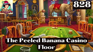 JUNES JOURNEY 828  THE PEELED BANANA CASINO FLOOR 🌟FULL MASTERED SCENE🌟 Hidden Object Game [upl. by Cirdec]