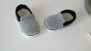 vans tipo cholita a crochet 3 a 6 meses [upl. by Haduhey236]