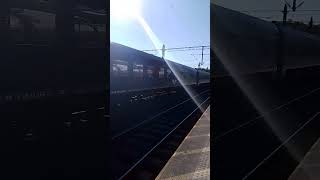 Sj F1 train to Stockholm passing by at lillestrøm station in Norway trainspotter railway trains [upl. by Lacram]