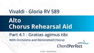 Vivaldis Gloria Part 41  Gratias agimus tibi  Alto Chorus Rehearsal Aid [upl. by Witkin777]