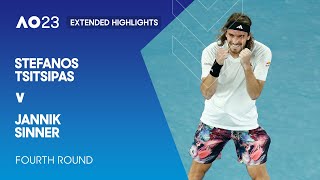 Stefanos Tsitsipas v Jannik Sinner Extended Highlights  Australian Open 2023 Fourth Round [upl. by Henrie]