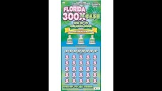 30  FLORIDA 300X The CASH WIN Lottery Bengal Scratch Off instant ticket WIN [upl. by Zsa Zsa]