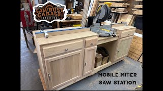 Mobile Miter Saw Station Cart Overview [upl. by Nnairahs]