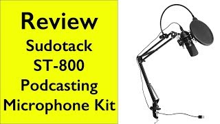 Review Sudotack ST800 Professional Cardioid Condensor Microphone Kit [upl. by Esialb]