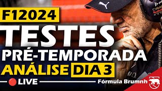 🔴LIVE  ANÁLISE do DIA 3 nos testes de prétemporada da F1 2024  f1 formula1 formulabrumnh [upl. by Fox]