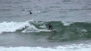 Surfing Montara State Beach California  09 AUG 10 [upl. by Nolaj]