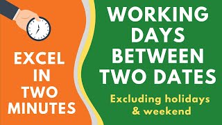 Calculate Working Days Between Two Dates in Excel excluding Weekend amp Holidays [upl. by Carnay]