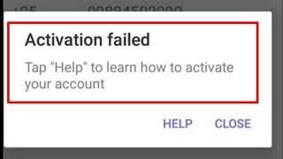 Viber Fix activation failed Problem  Viber activation failed  Viber failed on activation [upl. by Davilman]