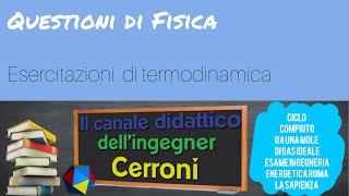 Ciclo compiuto da una mole di gas problema esame Sapienza  26 [upl. by Whyte224]