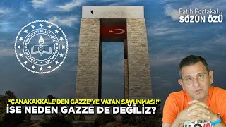 MEB’İN İLK DERSİ “ÇANAKAKKALE’DEN GAZZE’YE VATAN SAVUNMASI” İSE NEDEN GAZZE DE DEĞİLİZ [upl. by Adlesirk]