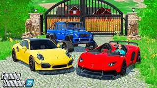 BUYING 3300000 SUPERCARS FOR 200000 LAMBORGHINI  CAN WE MAKE BILLIONS FARMING SIMULATOR 22 [upl. by Newman]