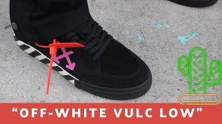 “OffWhite Vulcanized Low Fuchsia” Detailed Look  On Feet [upl. by Neils547]