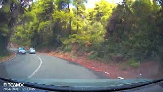 Skopelos center to Mamma Mia Cliff  Road Trip Timelapse [upl. by Sucy795]