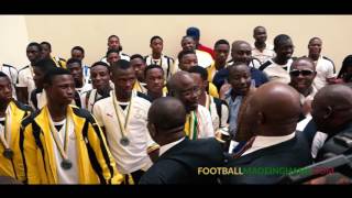 GHANA BLACK STARLETS ARRIVE FROM GABON [upl. by Ednyl]