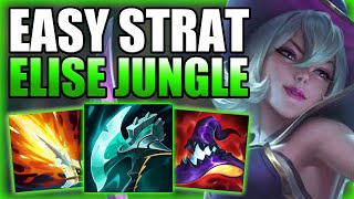 THIS ELISE JUNGLE STRATEGY MAKES CLIMBING LOW ELO EASY Best BuildRunes S Guide League of Legends [upl. by Yasmine835]