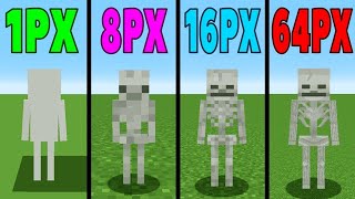 Skeleton in 1px vs 8px vs 16px vs 64px [upl. by Noynek]