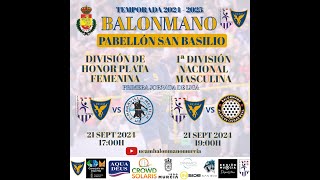 PRIMERA NACIONAL MASCULINA  GRUPO E  JORNADA 1  UCAM BALONMANO MURCIA  BM ALARCOS CIUDAD REAL [upl. by Fish]